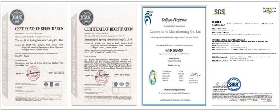 OUR CERTIFICATES - ISO9001/ISO14001/TS16949